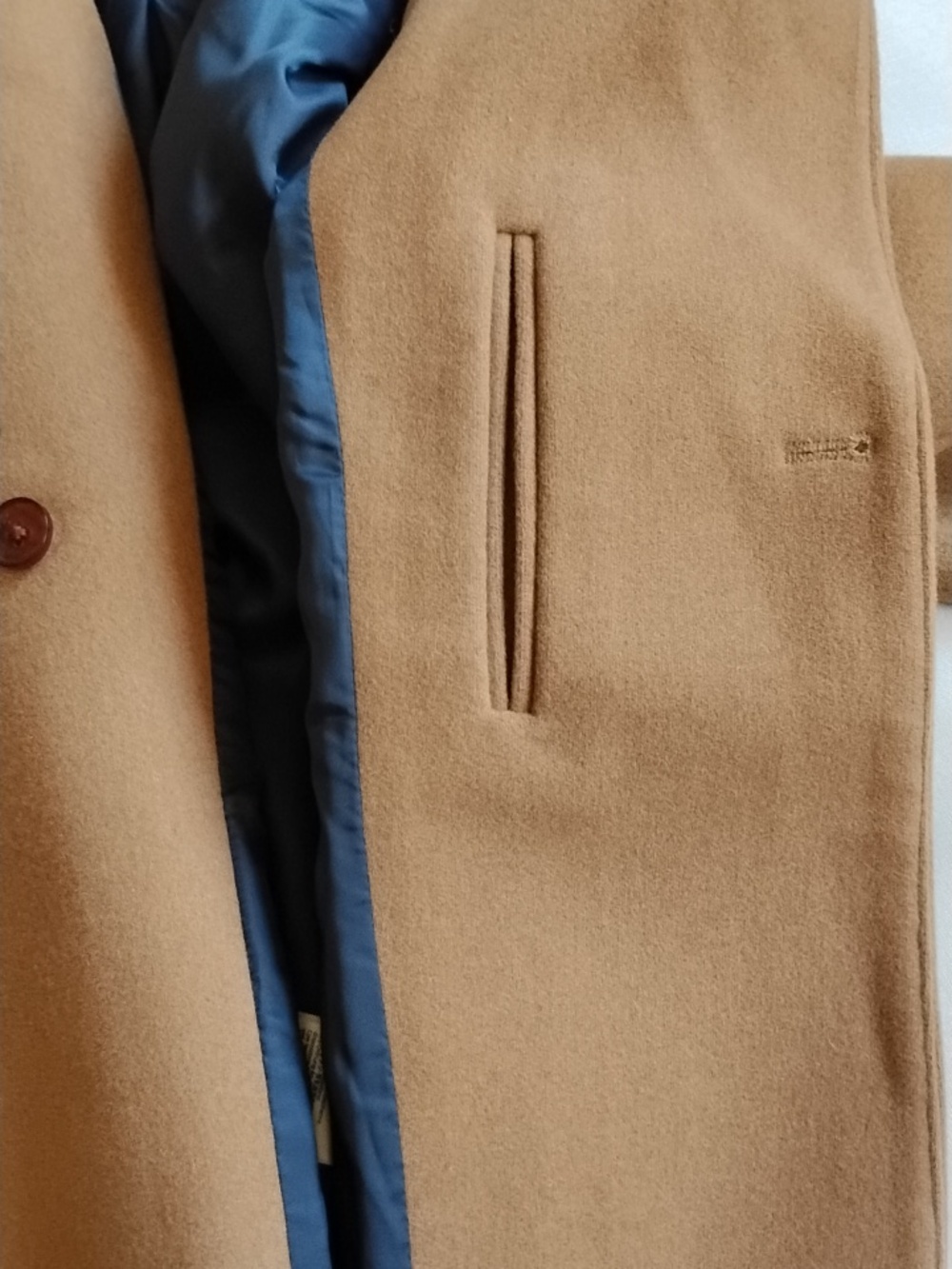 NWOT Scotch & Soda Wool Blend Moto Bomber Jacket S Camel Leather Trim - Picture 8 of 12